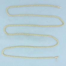 30 Inch Rope Link Chain Necklace In 14k Yellow Gold