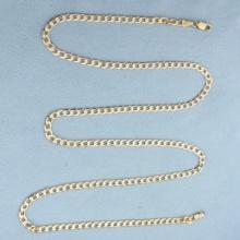 Italian 25 Inch Curb Link Chain Necklace In 10k Yellow Gold