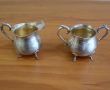 Preisner Sterling Silver #57 Cream And Sugar Set