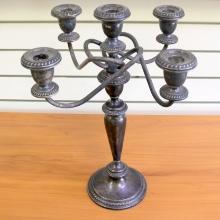 Vintage Poole "754" Sterling Silver 5 Light Candelabra