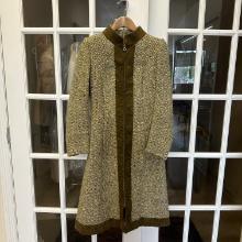 Vintage Creeds Tweed Wool Long Coat