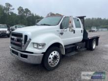 2006 FORD F-650 FLAT BED TRUCK, VIN # 3FRNW65R06V303572