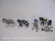 Three Knights on Horseback Action Figures, two 2003 Schleich World of Knights with 2005 Popo Knight