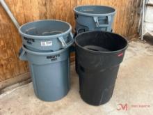 5 PLASTIC TRSH CONTAINERS