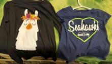 New w/out tags kids shirt L and NFL Seahawks Girls Toddler Dress size 2T