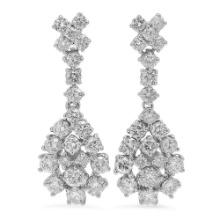 14K Gold 3.07ct Diamond Earrings