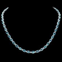 14k Gold 54ct Zircon 1.80ct Diamond Necklace