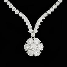 18k White Gold 10.2ct Diamond Necklace