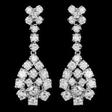 14k White Gold 2.80ct Diamond Earrings