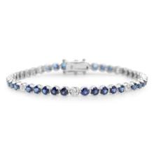 18K Gold 5.75ct Sapphire 0.84cts Diamond Bracelet