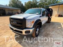 2015 Ford F-350 Super Crew Cab 4x4 Stake Body Truck W/ Liftgate