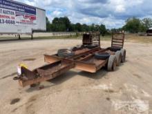 12 1/2' X 75" SHOP BUILT TRI AXLE TRAILER