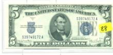 SERIES 1934-D $5 SILVER CERTIFICATE