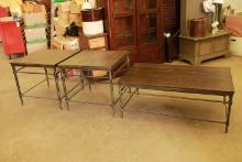 Ethan Allen 3 Piece Coffee Table Set