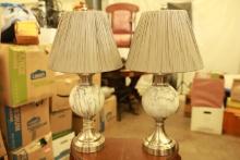 Pair of Metal Lamps