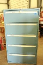 Metal 5 Drawer File Cabinet