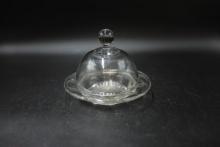 Clear Glass Butter Dish