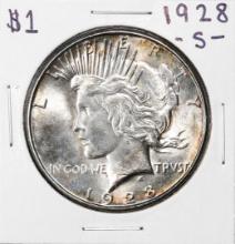 1928-S $1 Peace Silver Dollar Coin