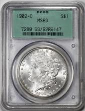 1902-O $1 Morgan Silver Dollar Coin PCGS MS63 Old Green Holder