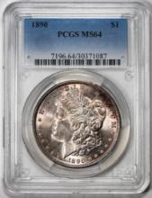 1890 $1 Morgan Silver Dollar Coin PCGS MS64