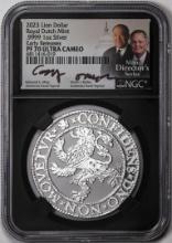 2023 Netherlands Proof Lion Dollar Silver Coin NGC PF70 Ultra Cameo Moy Signature