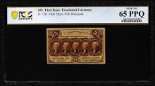 1862 First Issue 25 Cents Fractional Currency Note Fr.1281 PCGS Gem Unc 65PPQ