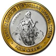 .999 Silver Four Queens Casino Hotel Las Vegas $10 Limited Edition Gaming Token