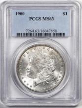 1900 $1 Morgan Silver Dollar Coin PCGS MS63