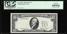 1985 $10 Federal Reserve Note Missing Overprint Error Fr.2027-F PCGS Gem New 65PPQ