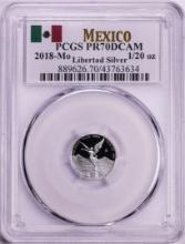 2018-Mo Mexico Proof 1/20 oz Silver Libertad Coin PCGS PR70DCAM