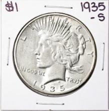 1935-S $1 Peace Silver Dollar Coin