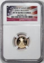 2014-W $5 Proof American Gold Eagle Coin NGC PF70 Ultra Cameo Early Releases