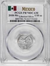 2018-Mo Mexico Proof 1/10 oz Silver Libertad Coin PCGS PR70DCAM