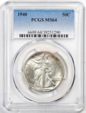 1940 Walking Liberty Half Dollar Coin PCGS MS64