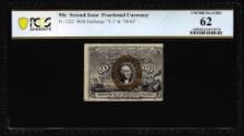 1863 Second Issue Fifty Cents Fractional Currency Note Fr.1322 PCGS Uncirculated 62