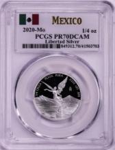 2020-Mo Mexico Proof 1/4 oz Silver Libertad Coin PCGS PR70DCAM