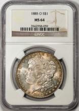 1885-O $1 Morgan Silver Dollar Coin NGC MS64