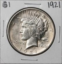 1921 $1 Peace Silver Dollar Coin