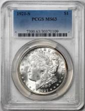 1921-S $1 Morgan Silver Dollar Coin PCGS MS63