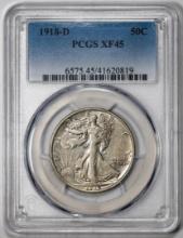 1918-D Walking Liberty Half Dollar Coin PCGS XF45