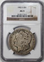 1902-S $1 Morgan Silver Dollar Coin NGC AG3