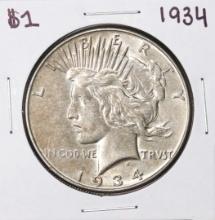 1934 $1 Peace Silver Dollar Coin