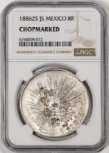 1886ZS JS Mexico 8 Reales Silver Coin NGC Chopmarked