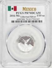 2016-Mo Mexico Proof 1/10 oz Silver Libertad Coin PCGS PR70DCAM