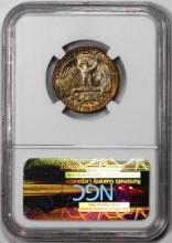 1948-S Washington Quarter Coin NGC MS66 Amazing Toning