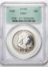 1960 Proof Franklin Half Dollar Coin PCGS PR67 Old Green Holder