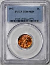 1967 Lincoln Memorial Cent Coin PCGS MS65RD