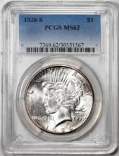 1926-S $1 Peace Silver Dollar Coin PCGS MS62