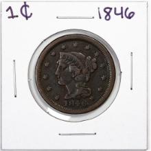 1846 Braided Hair Large Cent Coin