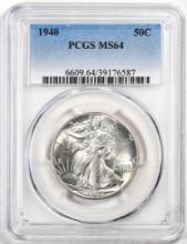 1940 Walking Liberty Half Dollar Coin PCGS MS64